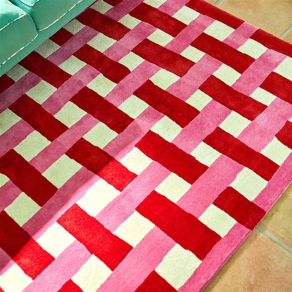 HARSR Basket Weave Coral/Rose 144102 250x350