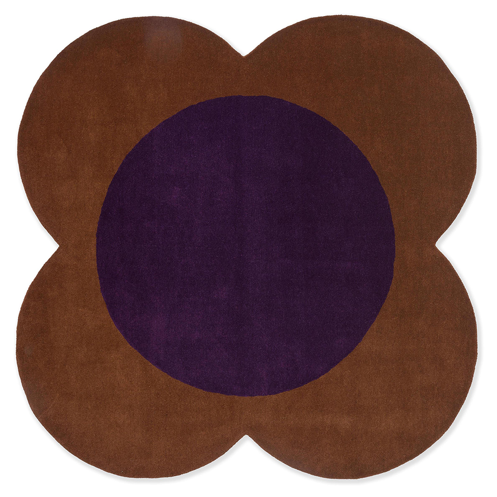 OR Flower Spot Chestnut/Violet 158401 150 round