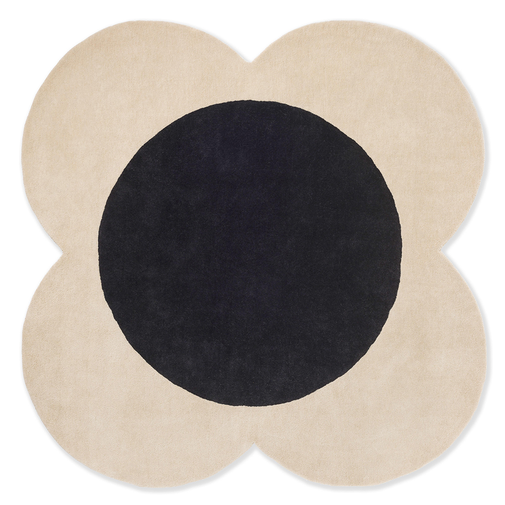 OR Flower Spot Ecru/Black 158409 150 round