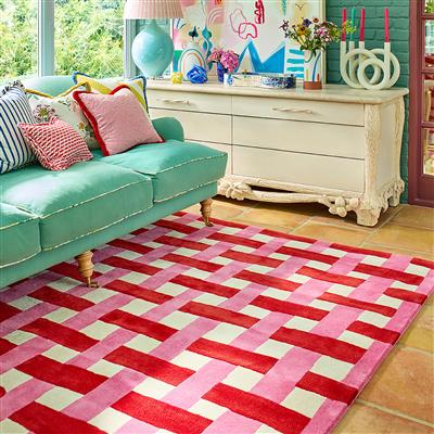 HARSR Basket Weave Coral/Rose 144102 200x280